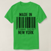 Made in New York Barcode Funny T-shirt (Design voorkant)