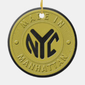 Made in New York Manhattan Keramisch Ornament (Achterkant)
