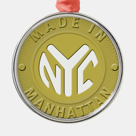 Made in New York Manhattan Metalen Ornament (Voorkant)