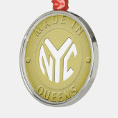 Made in New York Queens Metalen Ornament (Links)