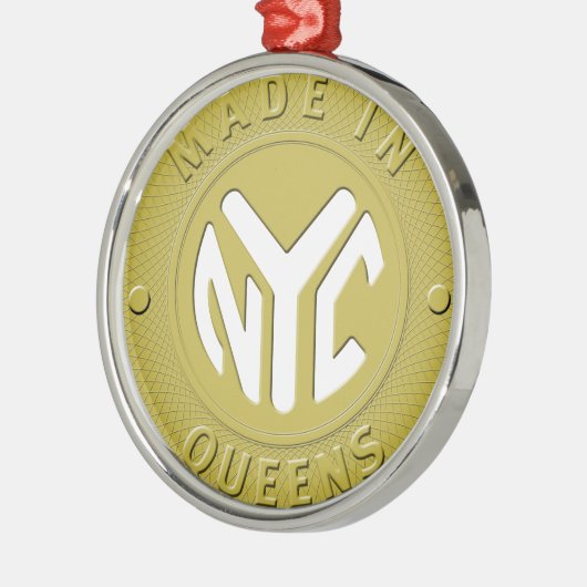 Made in New York Queens Metalen Ornament (Links)