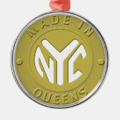Made in New York Queens Metalen Ornament (Voorkant)