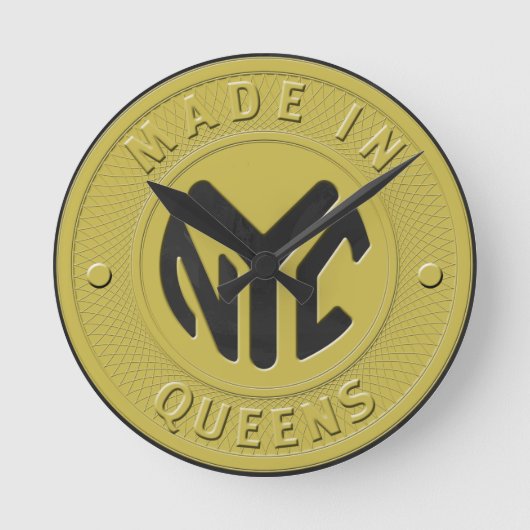 Made in New York Queens Ronde Klok (Voorkant)