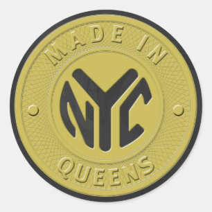 Made in New York Queens Ronde Sticker
