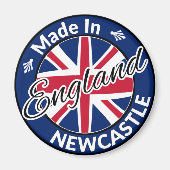 Made in Newcastle England Union Jack Flag Magneet (Voorkant)