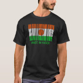 Made in Niger Flag Barcode T-shirt (Voorkant)