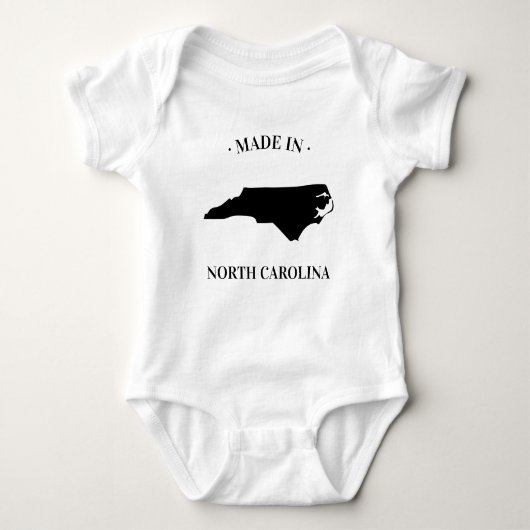 Made in North Carolina NC Baby Bodysuit (Voorkant)