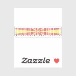 Made in North Macedonia Barcode Flag Sticker