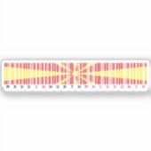 Made in North Macedonia Barcode Flag Sticker (Voorkant)