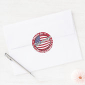 Made in Oklahoma City Oklahoma USA Flag Ronde Sticker (Envelop)