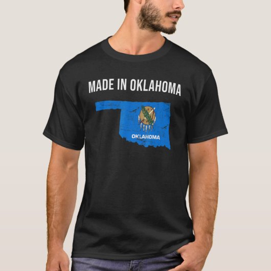 Made in Oklahoma State Flag T-shirt (Voorkant)