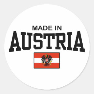 Made in Oostenrijk Ronde Sticker