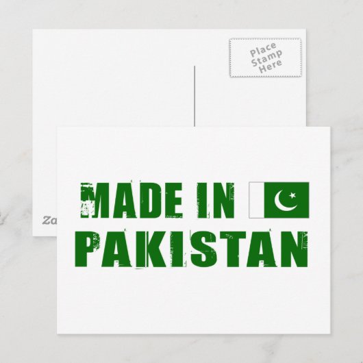 Made in Pakistan Briefkaart (Voorkant / Achterkant)