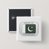 Made in Pakistan Vierkante Button 5,1 Cm (Voorkant /achterkant)