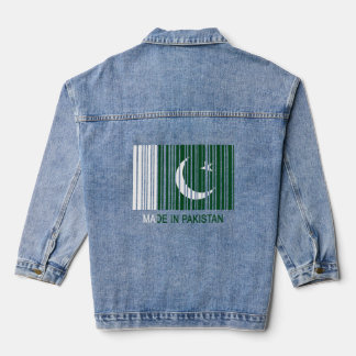 Made in Pakistan vlag-streepjescode Denim Jacket