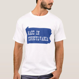 Made in Pennsylvania Shaped Blue Pennsylvanian T-shirt