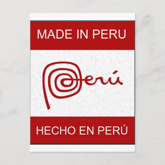 Made in Peru Briefkaart (Voorkant)