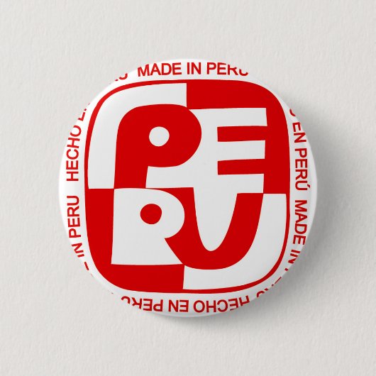 Made in Peru Ronde Button 5,7 Cm (Voorkant)