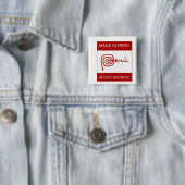 Made in Peru Vierkante Button 5,1 Cm (In situ)