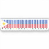 Made in Philippines Barcode Flag Design Sticker (Voorkant)