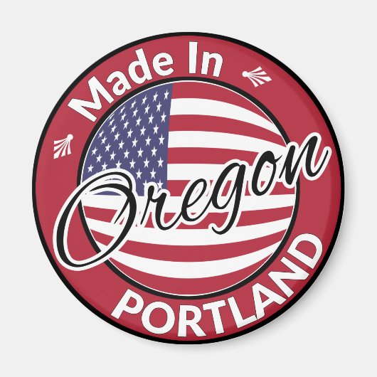 Made in Portland Oregon USA Magneet (Voorkant)