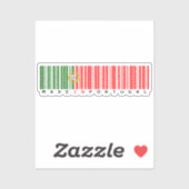 Made in Portugal Barcode Flag Sticker (Vel)