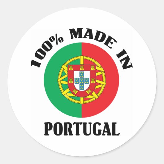 Made in Portugal Ronde Sticker (Voorkant)