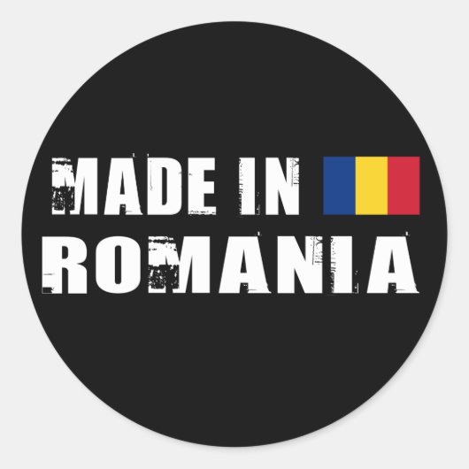 Made in Roemenië Ronde Sticker (Voorkant)