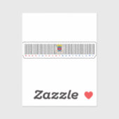Made in Saint Barthélemy Barcode Flag Sticker (Vel)