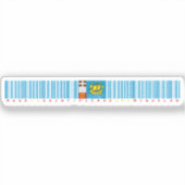 Made in Saint Pierre Barcode Flag Sticker (Voorkant)