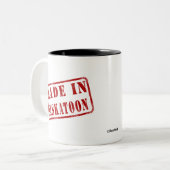 Made in Saskatoon Tweekleurige Koffiemok (Voorkant links)