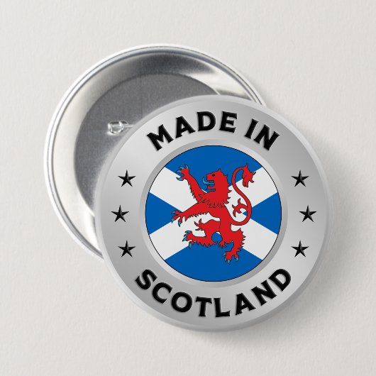 Made in Schotland Ronde Button 7,6 Cm (Voorkant /achterkant)