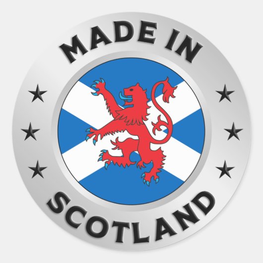Made in Schotland Ronde Sticker (Voorkant)