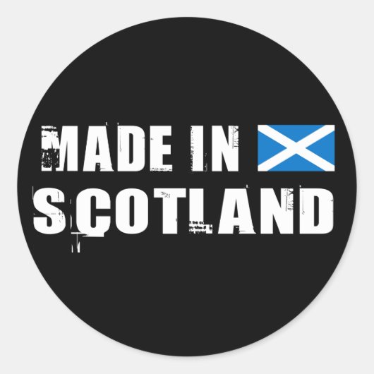 Made in Schotland Ronde Sticker (Voorkant)