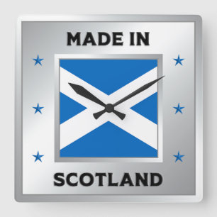 Made in Schotland Vierkante Klok