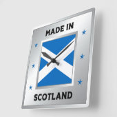 Made in Schotland Vierkante Klok (Hoek)