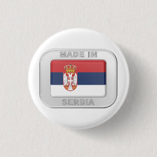 Made in Servië Ronde Button 3,2 Cm