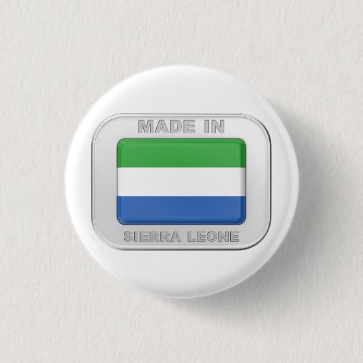 Made in Sierra Leone Ronde Button 3,2 Cm (Voorkant)