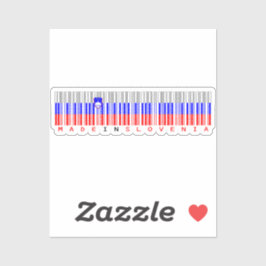 Made in Slovenia Barcode Flag Sticker