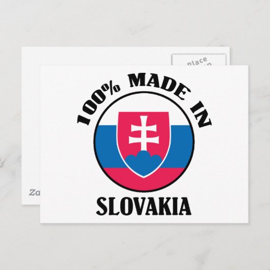 Made in Slowakije Briefkaart (Voorkant / Achterkant)