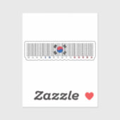 Made in South Korea Barcode Flag Design Sticker (Vel)