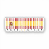 Made in Spain Barcode Flag Sticker (Voorkant)