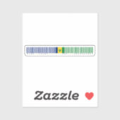 Made in St. Vincent Barcode Flag Sticker (Vel)