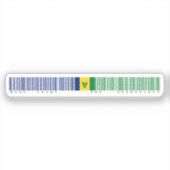 Made in St. Vincent Barcode Flag Sticker (Voorkant)