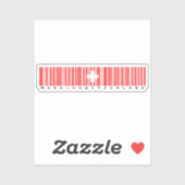 Made in Switzerland Barcode Flag Sticker (Vel)