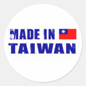 Made in Taiwan Ronde Sticker (Voorkant)