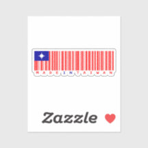 Made in Taiwan Streepjescode Vlag Ontwerp