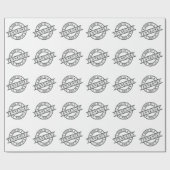 Made in Tennessee Stamp Style Symbol Black Cadeaupapier (Vlak)