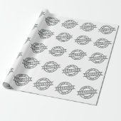 Made in Tennessee Stamp Style Symbol Black Cadeaupapier (Uitgerold)