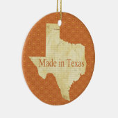 Made in Texas Baby's eerste kerstfoto-Ornament Keramisch Ornament (Rechts)